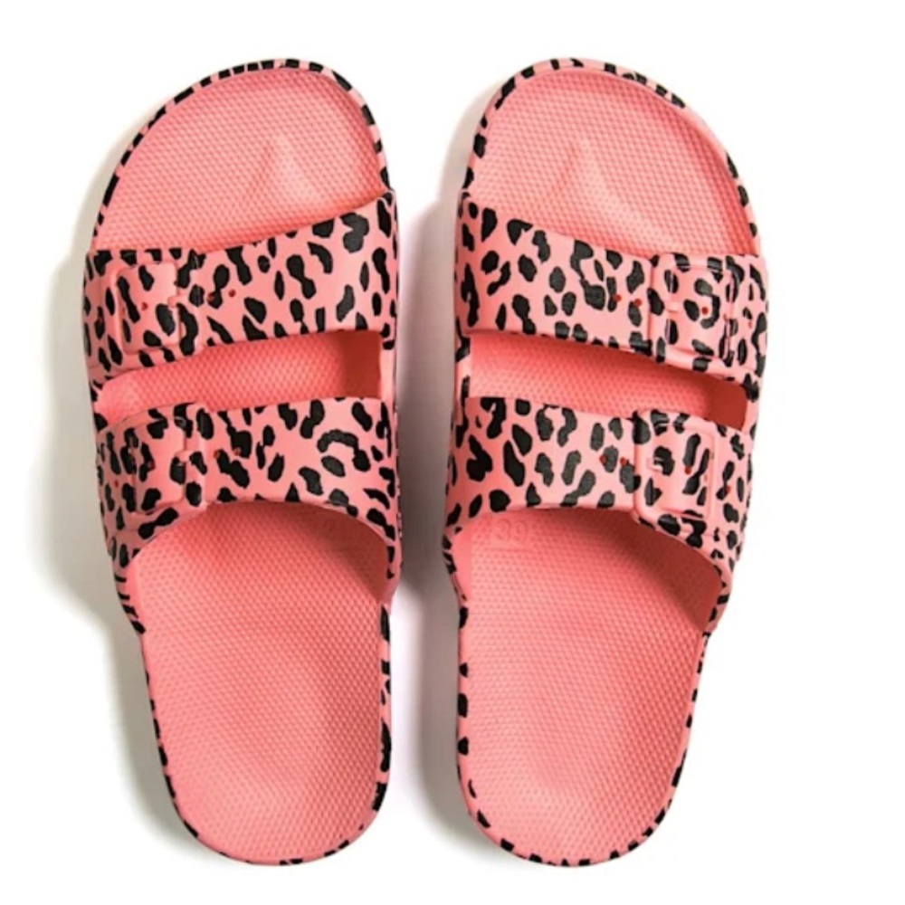 Freedom Moses Leopard Pink Martini Sandal Slides 8 38